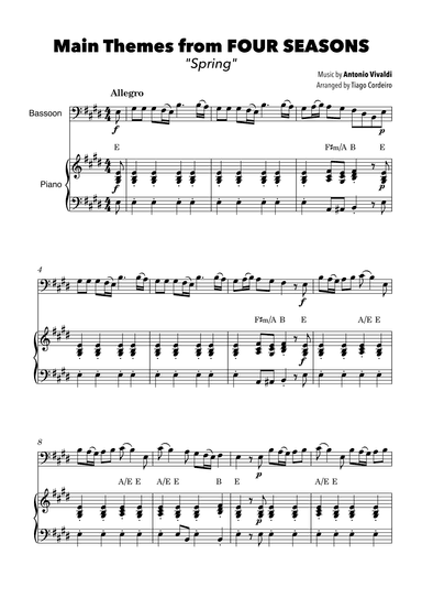 Main Themes from Four Seasons “Spring” (arr. Tiago Cordeiro)