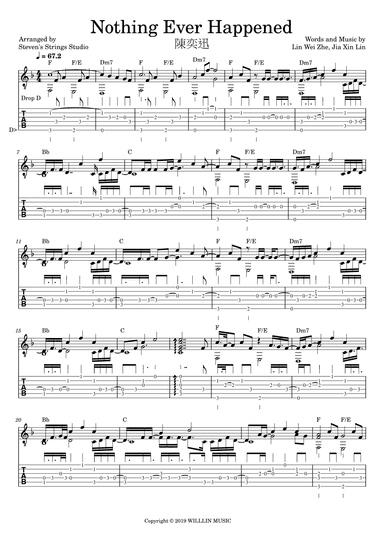Nothing Ever Happened (arr. Steven's Strings Studio)