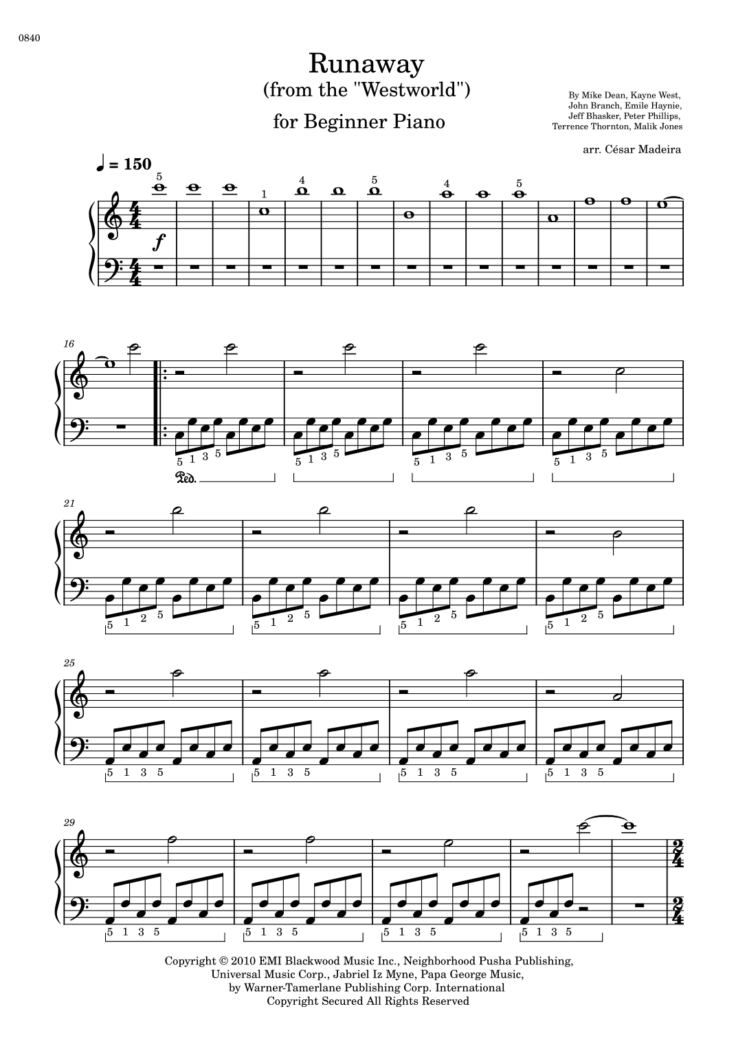 Runaway (arr. César Madeira)