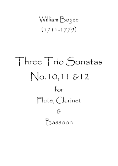 Three Trio Sonatas No.10,11 & 12 (arr. Spence Bundy)