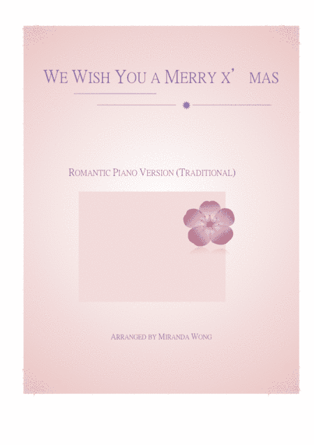 We Wish You a Merry Christmas - Romantic Christmas Piano Solo (With Chords) (arr. Miranda Wong)