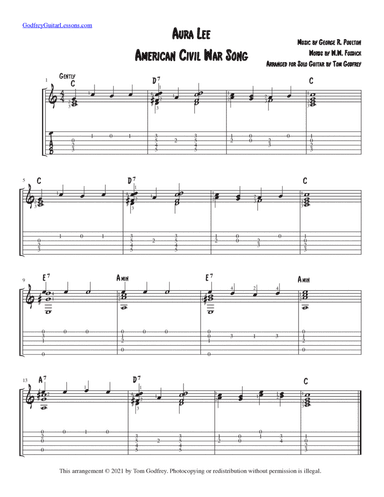 Aura Lee (arr. Tom Godfrey)