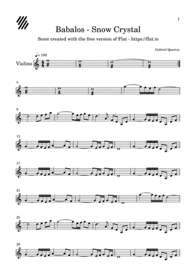 Babalos - Snow Crystal (arr. Gabriel Queiroz)