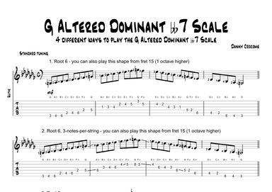 G Altered Dominant bb7 Scale (4 Ways to Play)