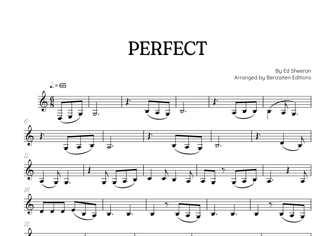 Perfect (arr. Benzaiten Editions)
