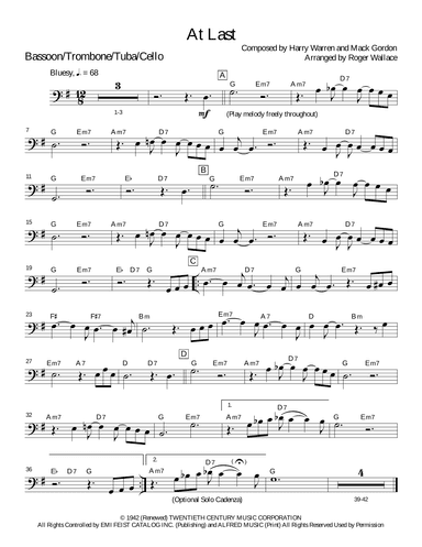 At Last (arr. Roger Wallace)