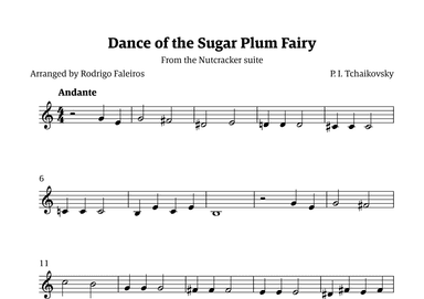 Sugar Plum Fairy theme (arr. Rodrigo Faleiros)