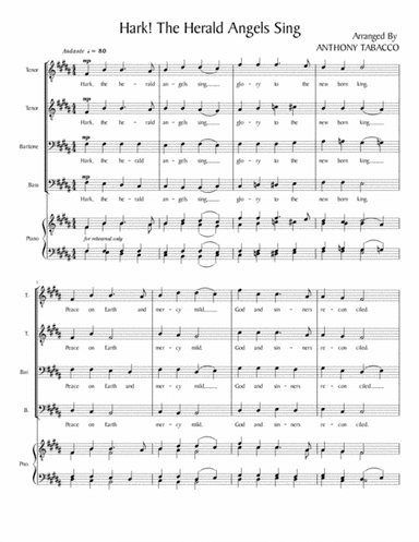 Hark! The Herald Angels Sing (arr. ANTHONY TABACCO)