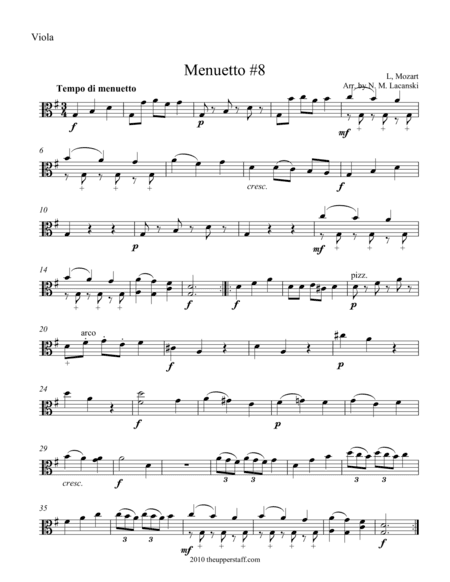 Menuetto #8 (arr. Nick Lacanski)
