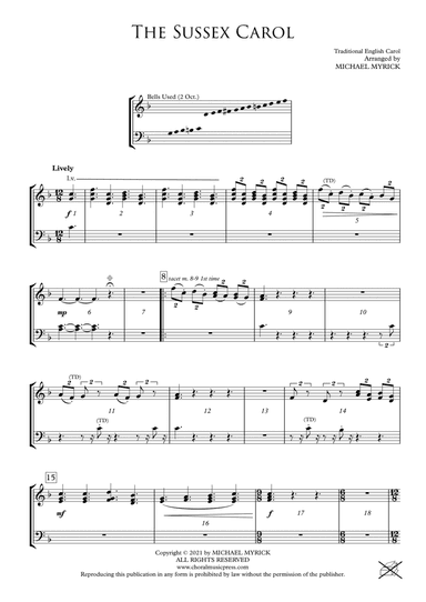 Sussex Carol (Handbells) (arr. MICHAEL MYRICK)