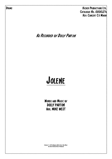 Jolene (arr. Mike West)