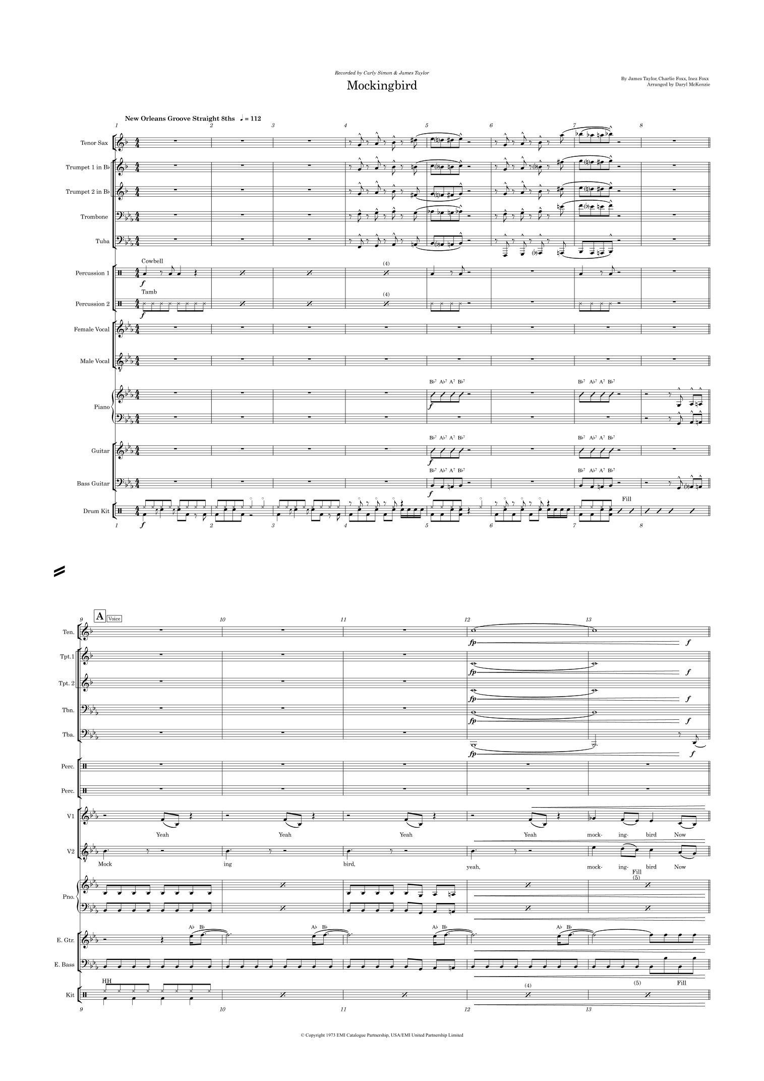 Mockingbird (arr. Daryl McKenzie)