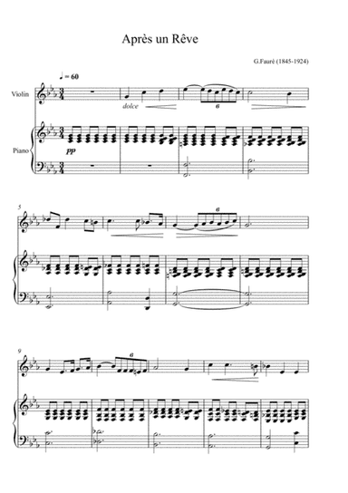 Gabriel Fauré - Après un rêve (Violin Solo) (arr. André Laitano)