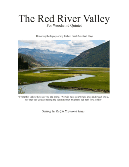 The Red River Valley (arr. Ralph Raymond Hays)