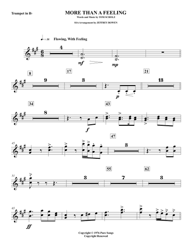 More Than A Feeling (arr. Jeffrey Bowen)