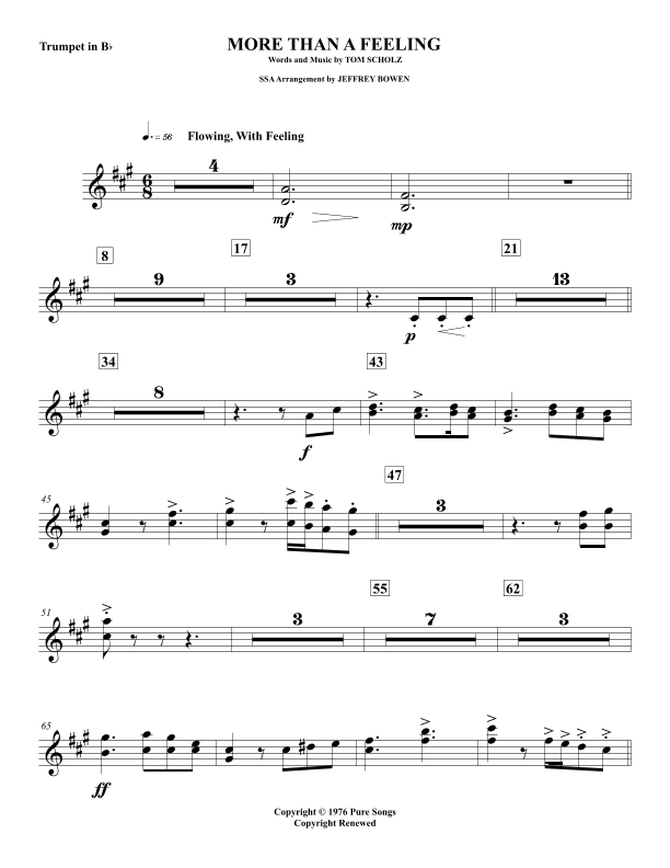 More Than A Feeling (arr. Jeffrey Bowen)