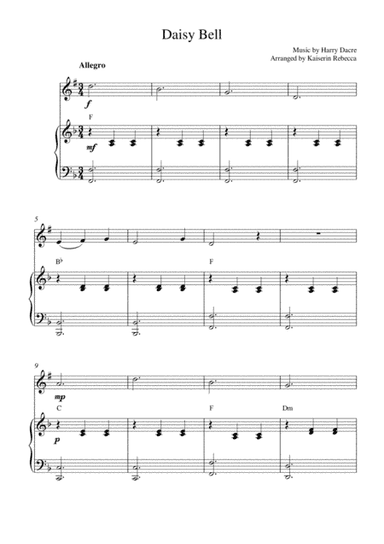 Daisy Bell (arr. Kaiserin Rebecca)