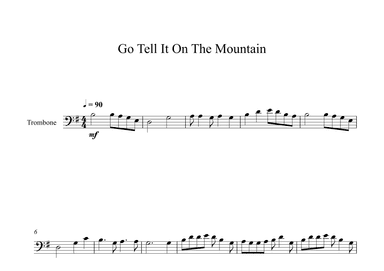 Go Tell It On The Mountain (Trombone) (arr. Digital Book Music)