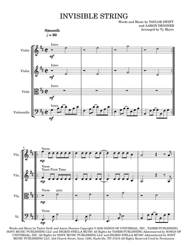 Invisible String (arr. Ty Myers)