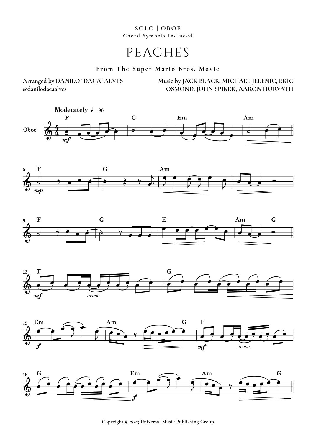 Peaches (arr. Danilo "Daca" Alves)