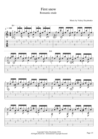 Romantic etude "First Snow".