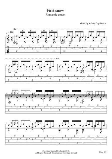Romantic etude "First Snow".