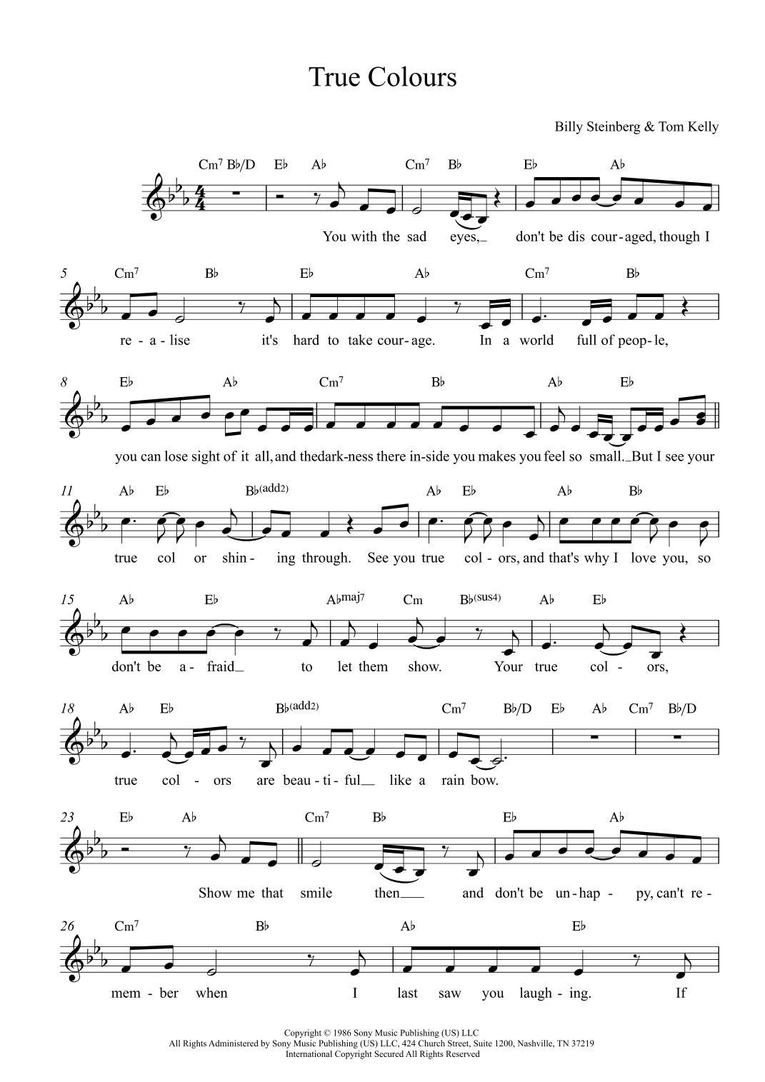 True Colors (arr. Vicky Jacobs)