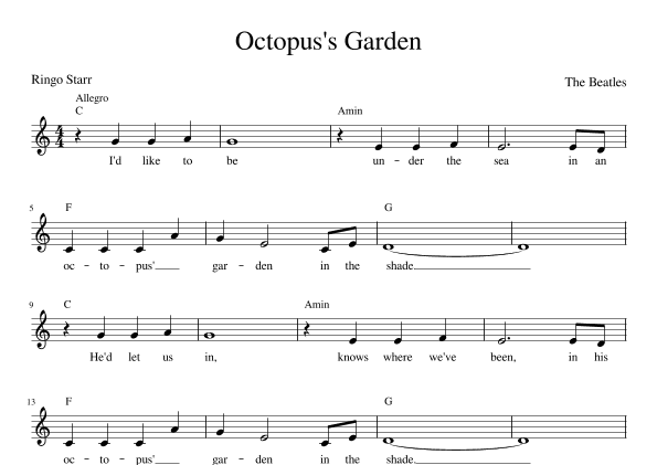 Octopus's Garden (arr. Jack Vaughan)