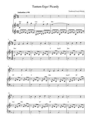 Tantum Ergo/ Picardy (soprano saxophone solo and piano accompaniment) (arr. Kaiserin Rebecca)