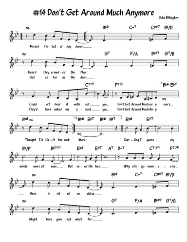 Don't Get Around Much Anymore (arr. John Fries)