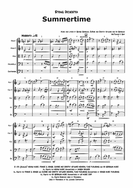 Summertime (arr. Thomas H. Graf)