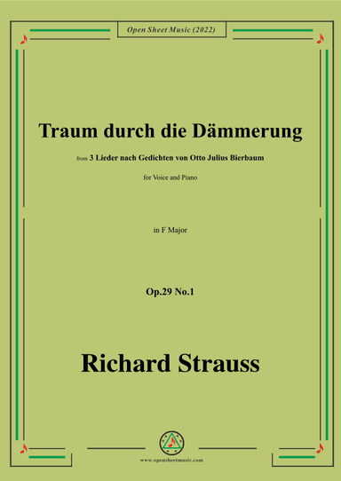 Richard Strauss-Traum durch die Dämmerung,in F Major (arr. OSM Press)