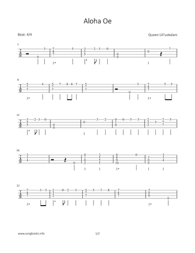 Aloha Oe (arr. Bettina Schipp)