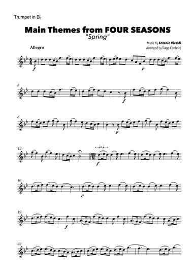 Main Themes from Four Seasons “Spring” (arr. Tiago Cordeiro)