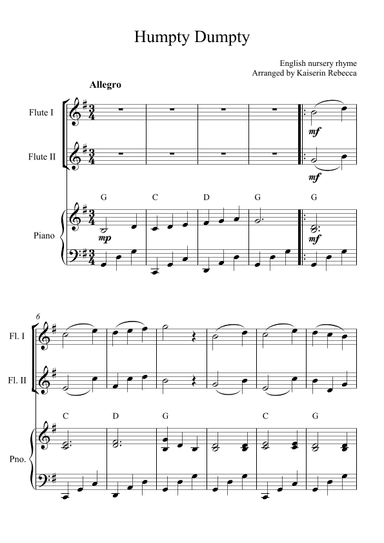Humpty Dumpty (arr. Kaiserin Rebecca)