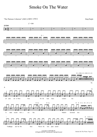 Smoke On The Water (arr. COPYDRUM)