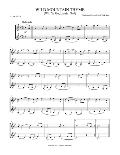 Wild Mountain Thyme (Will Ye Go, Lassie, Go?) (arr. Mark Phillips)