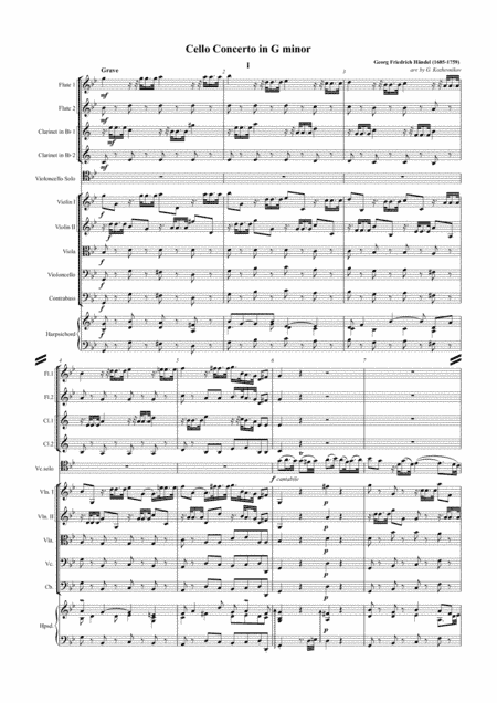 G.F. Handel Concerto G minor for Cello and orchestra 1st movement (arr. Gennady Kozhevnikov)