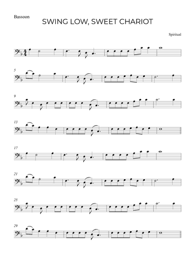 SWING LOW, SWEET CHARIOT (arr. Alex Nunes Rodrigues)