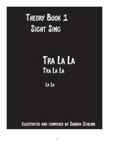 Theory Sight Singing  book 1