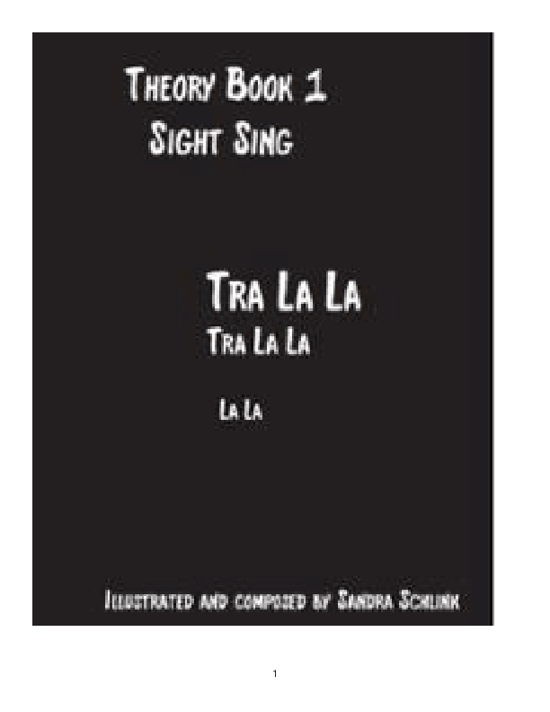 Theory Sight Singing  book 1