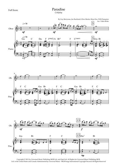 Paradise (arr. Fabio Britto)