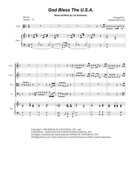 God Bless The U.S.A. (arr. Stephen DeCesare)