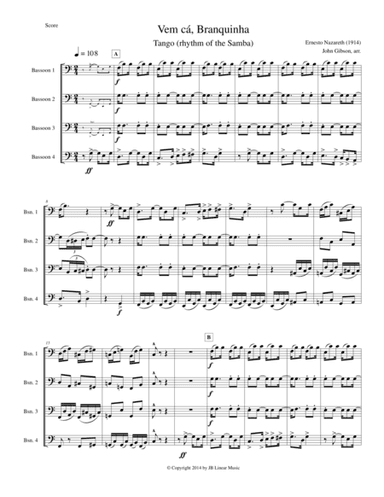 Bassoon quartet - Tango by Ernesto Nazareth (arr. John Gibson)