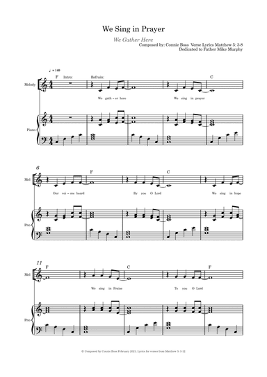 Wexford Carol - Solo and piano (arr. Connie Boss)