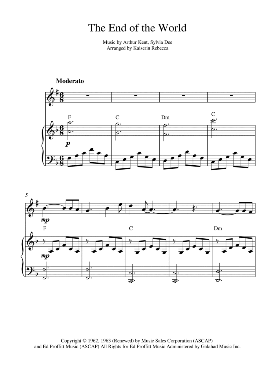 The End Of The World (arr. Kaiserin Rebecca)