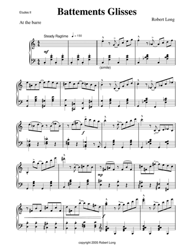 Ballet Piano Sheet Music: Battements Glisses from Etudes II