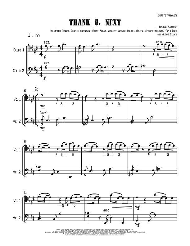 Thank U, Next (arr. Alison Gillies)