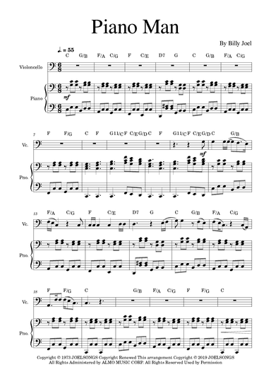 Piano Man (arr. Golden Skull Editions)
