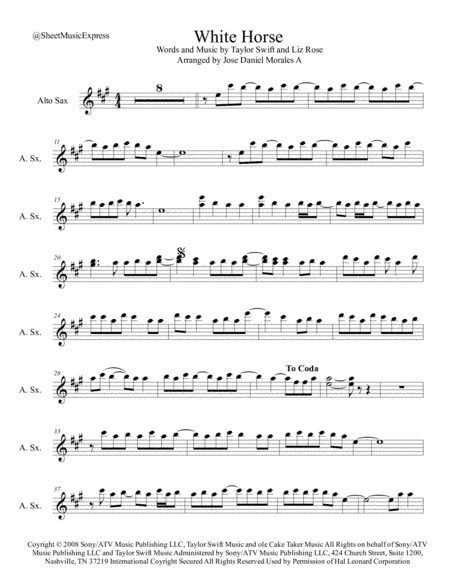White Horse (arr. Jose Daniel Morales A.)